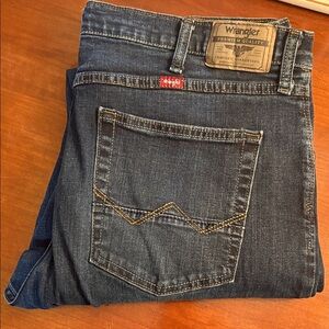 Wrangler Men's Dark Blue Slim Straight Jeans 36/32